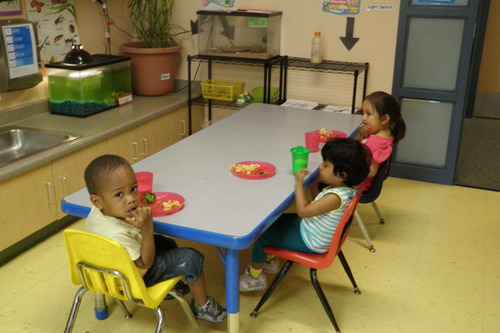 Little Angels Daycare lunch time with the Crickets 30-36 months