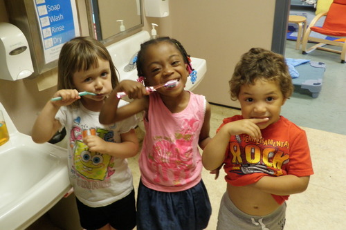 Little Angels Daycare Tooth Brushing Trio